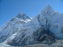 Everest and glacier Khumbu